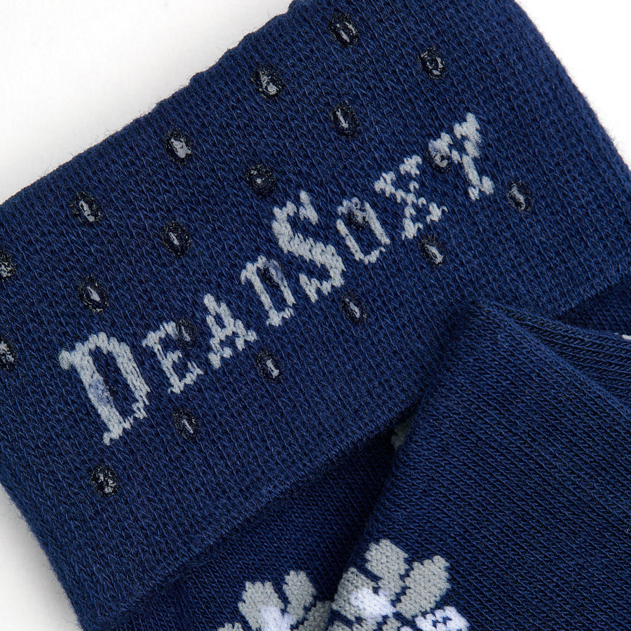 Navy Magnolia Dress Socks