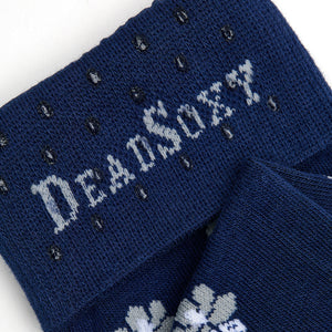 Navy Magnolia Dress Socks