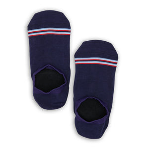 navy no show socks flat