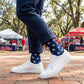 Navy Magnolia Dress Socks
