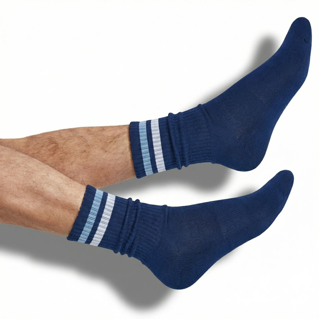 Navy White Retro Stripe