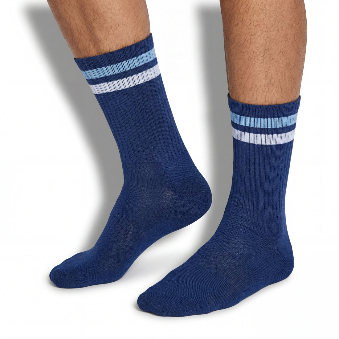Navy White Retro Stripe