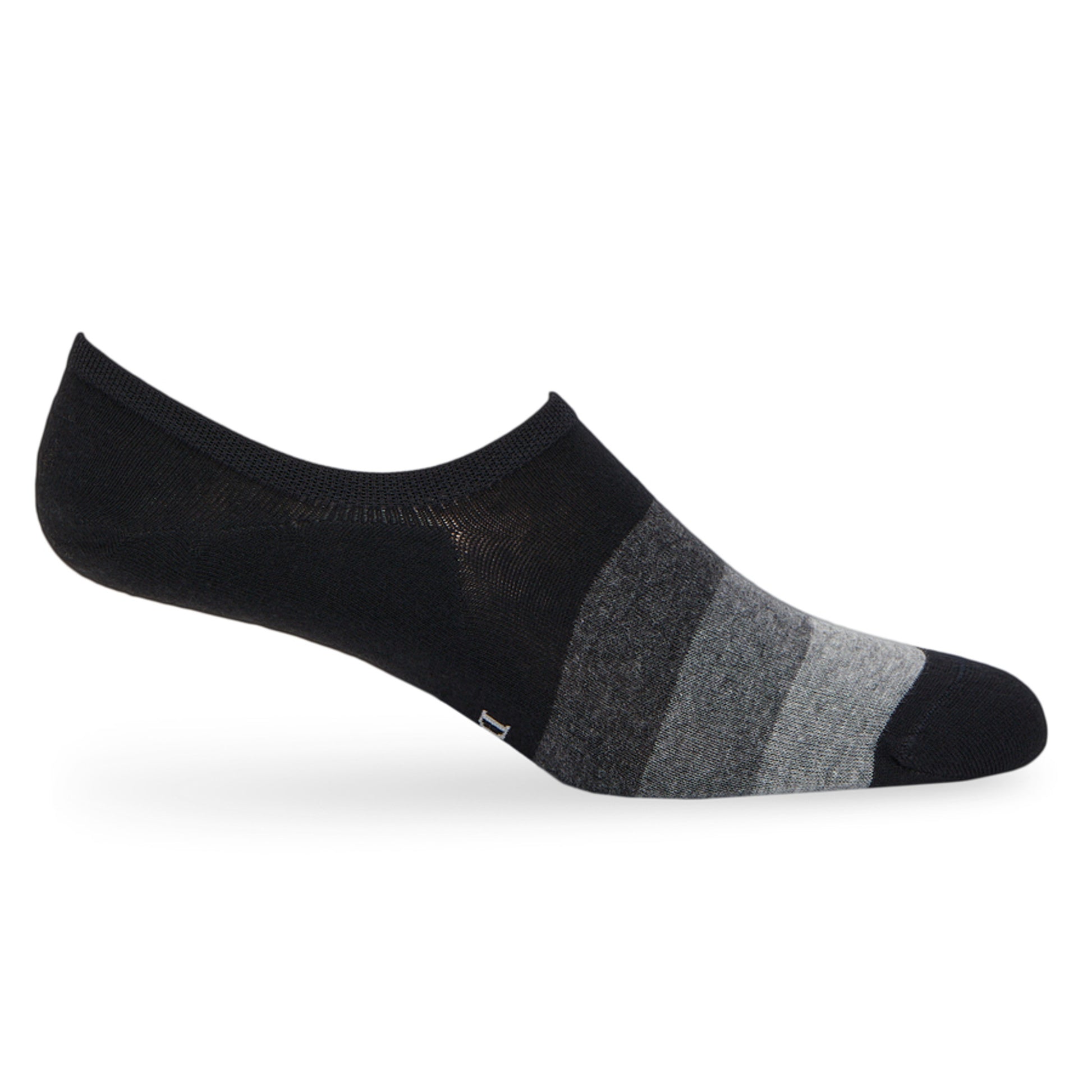 black and greyt monochromatic no show socks