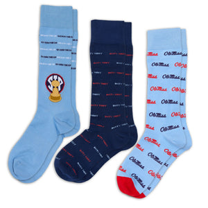 Ole Miss dress sock 3 pack