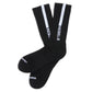 Black casual crew socks with ‚ÄúREBELS‚Äù written in white down of the leg laid out flat.