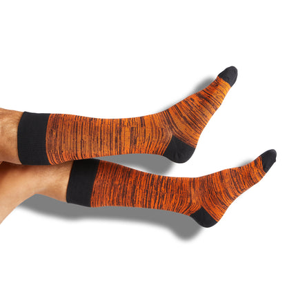 Orange and Black Marl Dress Socks