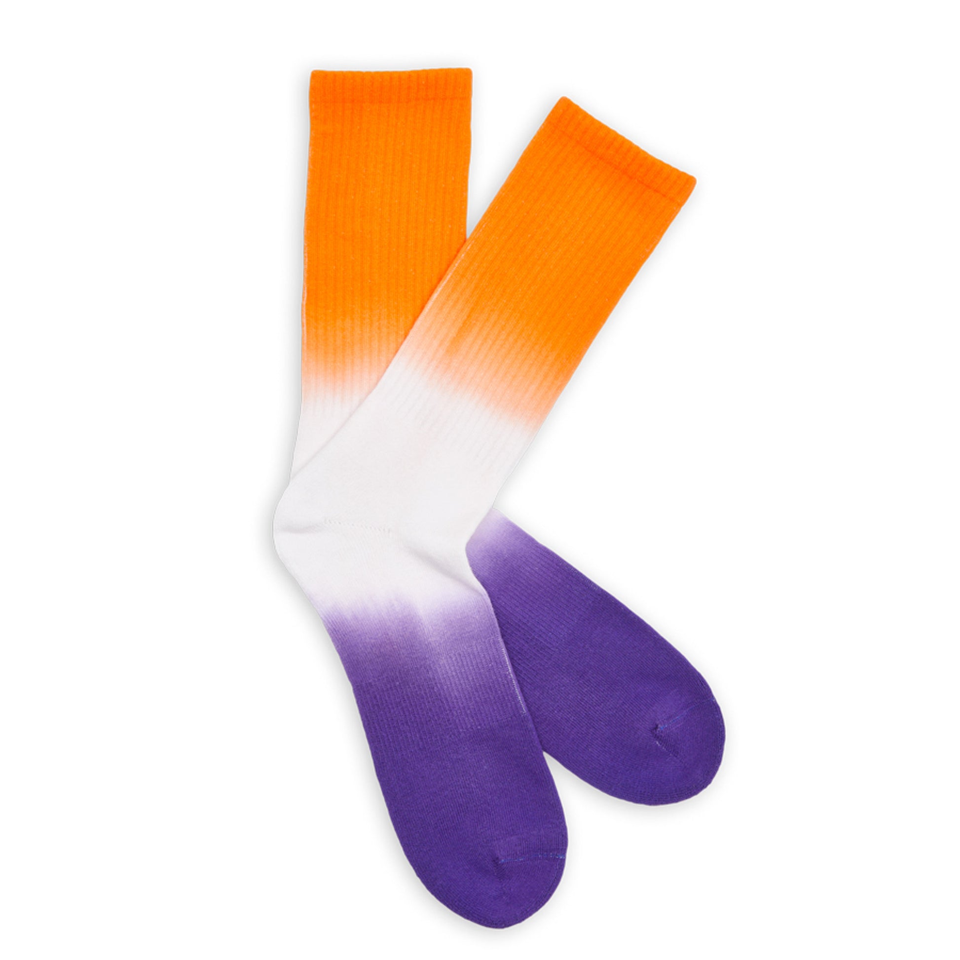 Wear DeadSoxy Orange / Purple Dip Casual Socks