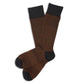black and orange birdseye dress socks