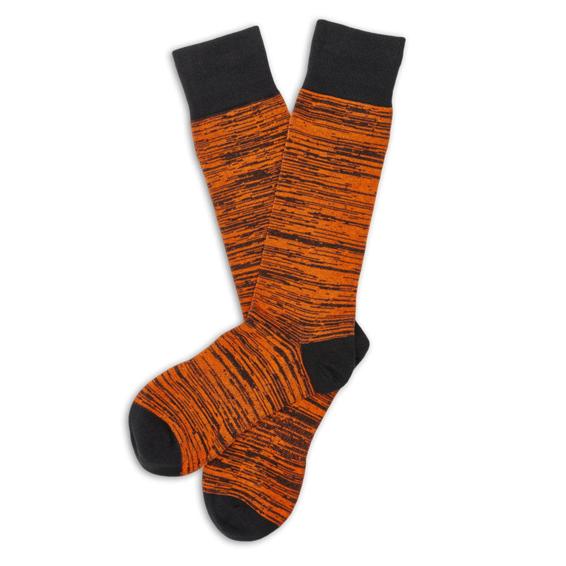 Wear DeadSoxy Orange and Black Marl Dress Socks