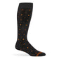Wear DeadSoxy Orange and Black Mixed Dot Dress Socks