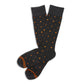 black and orange dot dress socks