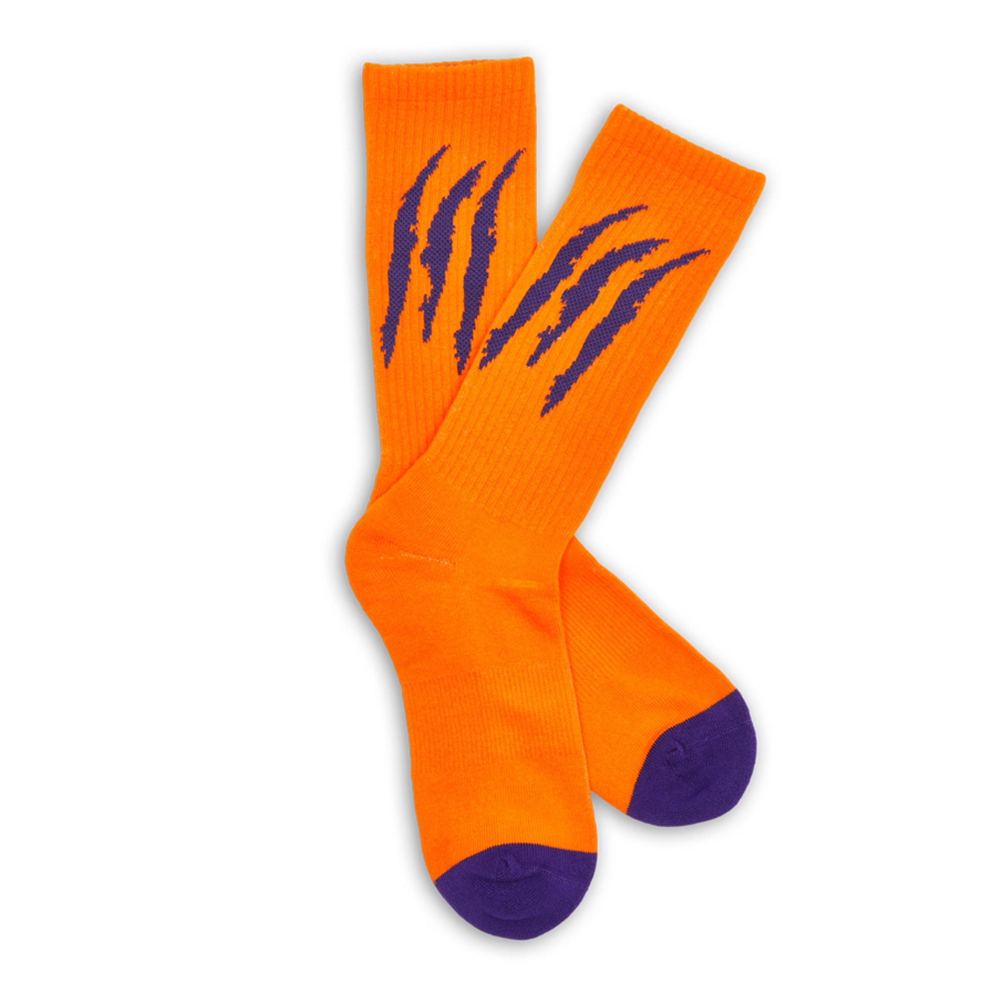 Wear DeadSoxy Orange / Purple Scratch Casual Socks