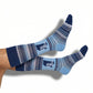 Powder Navy Stripe State Dress Socks