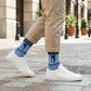 Powder Navy Stripe State Dress Socks