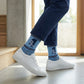 Powder Navy Stripe State Dress Socks