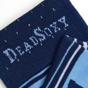 Powder Navy Stripe State Dress Socks