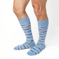 Powder Ole Miss Broken Stripe Dress Socks
