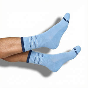 Powder Blue Ole Miss Rebel Casual Crew