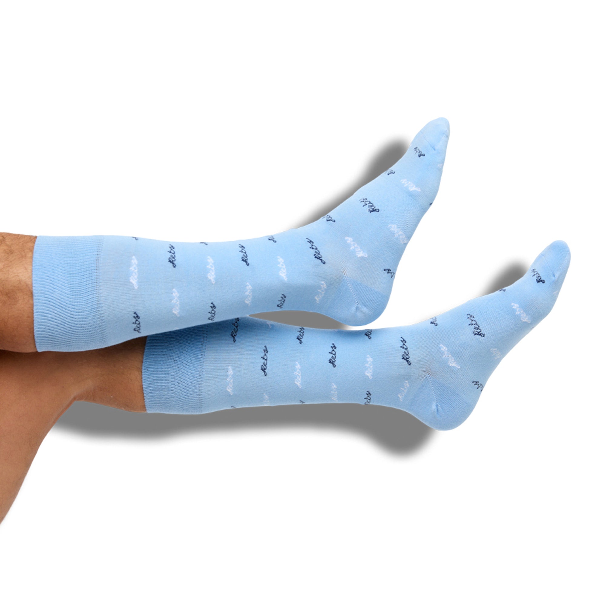 Ole Miss Black SIP Dress Socks on man standing