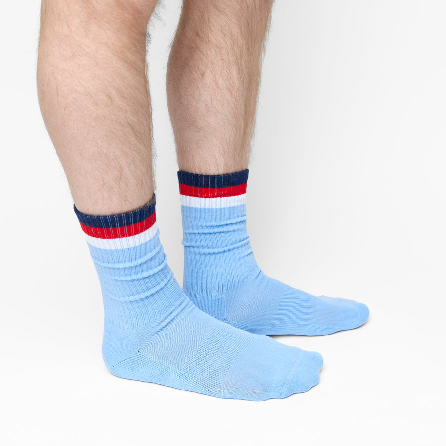 Premium Stripe Casual Crew Socks | DeadSoxy Comfort