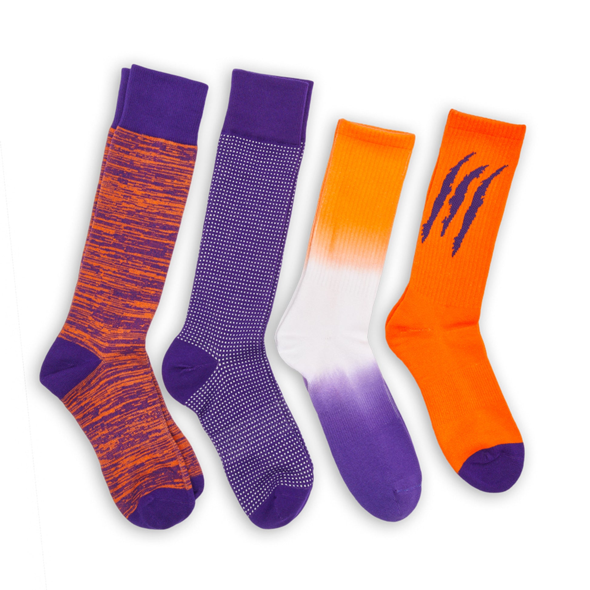 Wear DeadSoxy Purple / Orange Mixed Socks 4 Pack-A