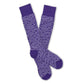 Purple dress socks with white broken stripes layflat image