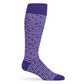 Wear DeadSoxy Purple / White Broken Stripe Dress Socks