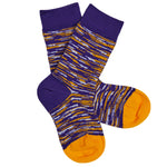 Wear DeadSoxy Kid's Socks - Purple And Gold Marled