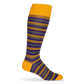 purple and gold double stride dress socks