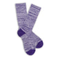 Purple and white marl casual socks with cushioned foot flay lay image