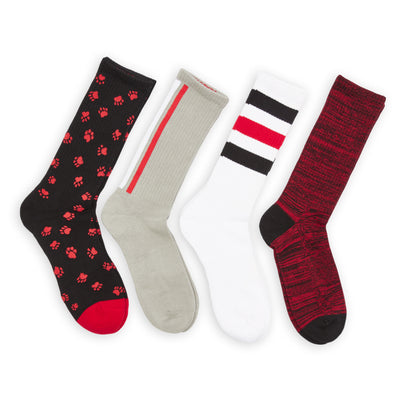 Wear DeadSoxy Red / Black Casual Socks 4 Pack