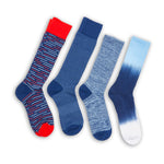 Wear DeadSoxy Red/Navy/Powder Mixed 4 Pack -B