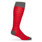 Red and Black - Wide Stripe Socks
