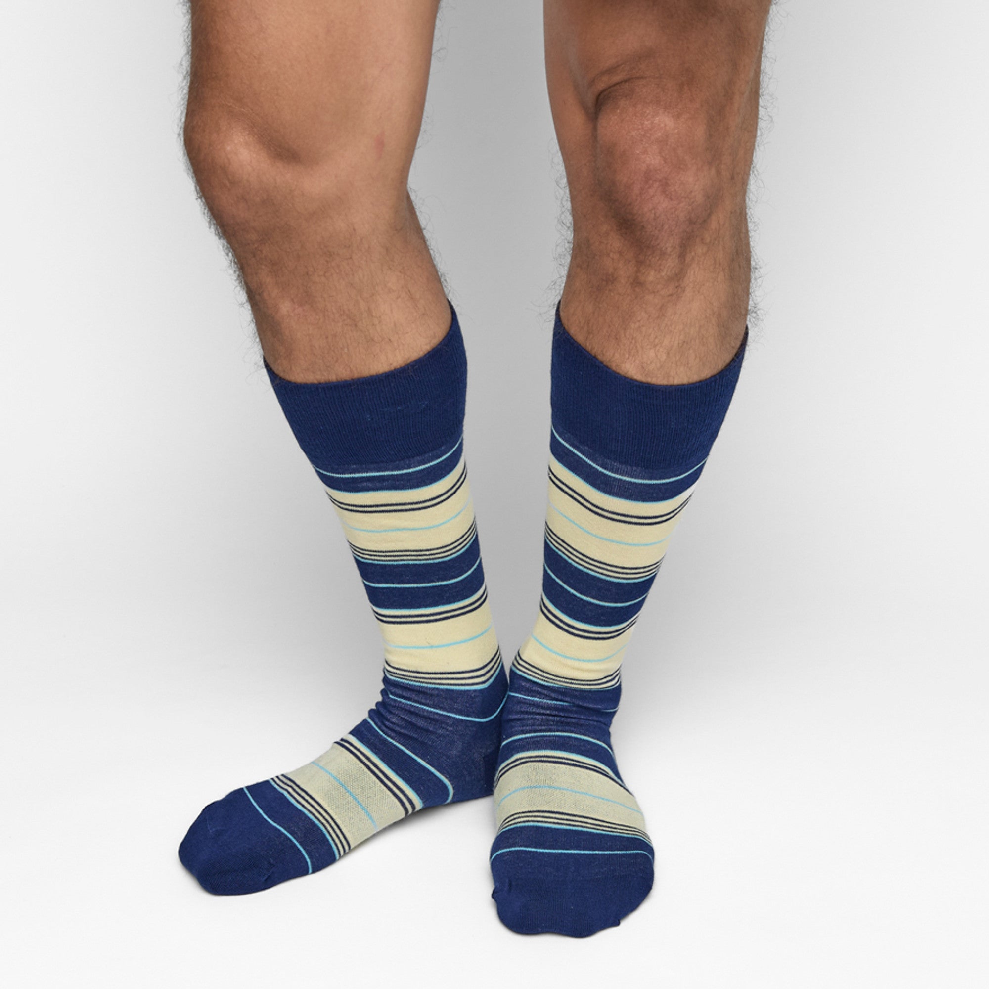 striped wool dress socks Premium Navy Yellow Stripe Floerns Women's Cheetah Print coupled with a thoughtful _okendo:syndication_key:CL135472240 Length:56 Inches