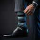 Scott dress socks detail shot with colored gel lighting