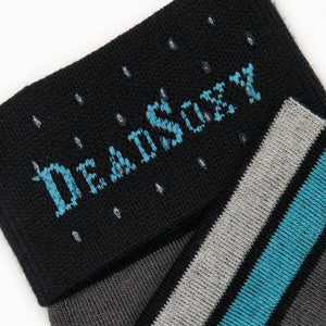 Close-up of Scott dress sock welt detail showing black ribbed cuff