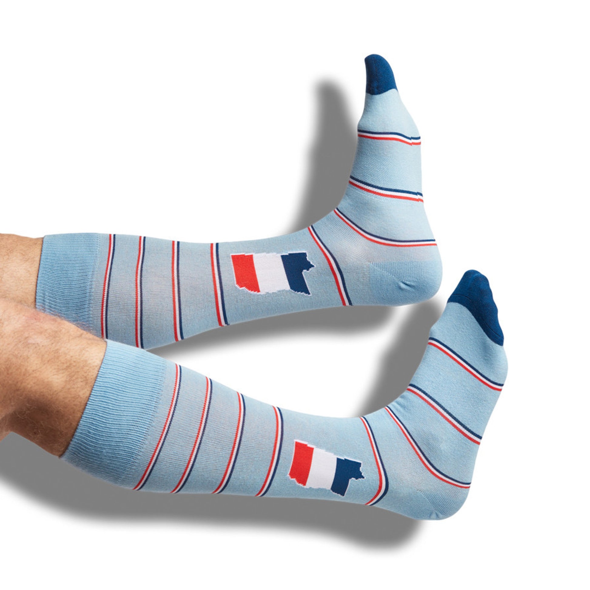 navy dress socks with flying clipboards