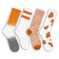 4 pairs of burnt orange dress socks side by side