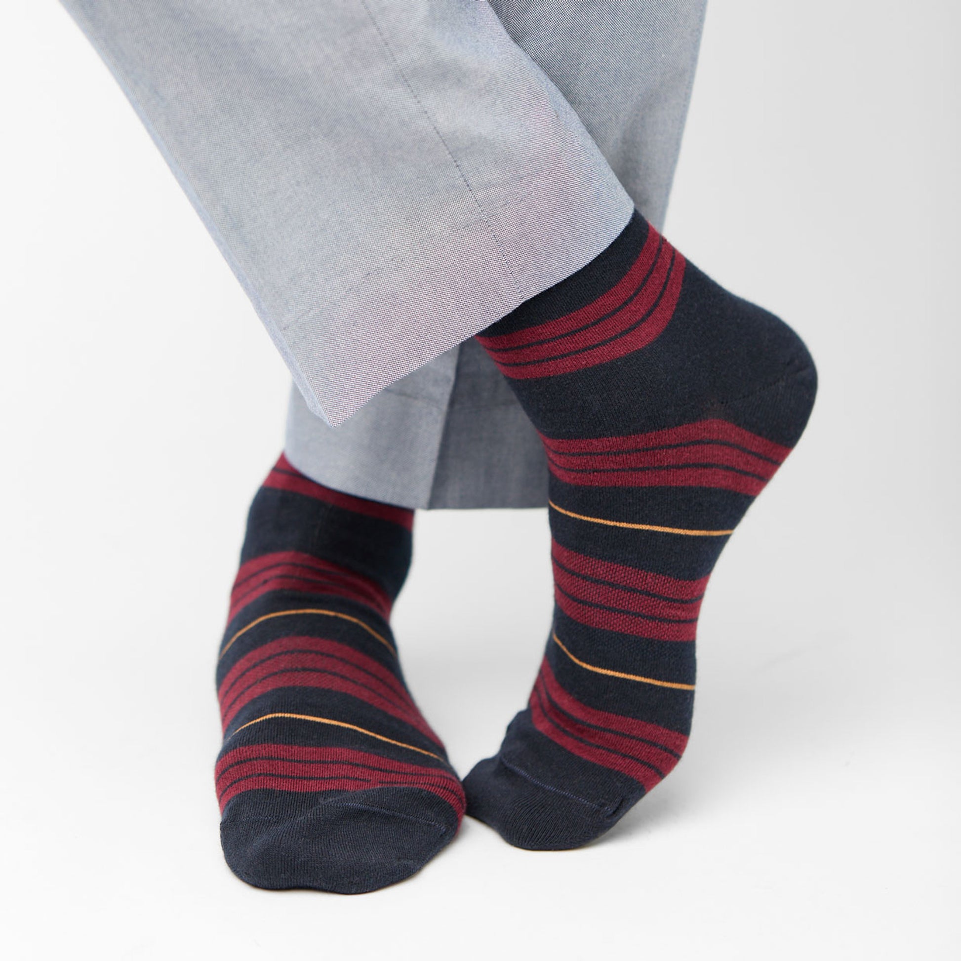 TrueStay‚Ñ¢ grip shown in the welt of the dress socks designed to keep your socks in place.