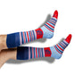white casual NIL Ole Miss Baseball socks.