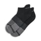 black ankle socks with mesh foot and cushioned footbed