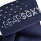 close up view of navy sock welt with TrueStay‚Ñ¢ silicone dots