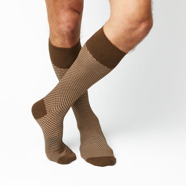 brown dress socks amazon Dark Brown Polka Dot Dress Socks main image 1