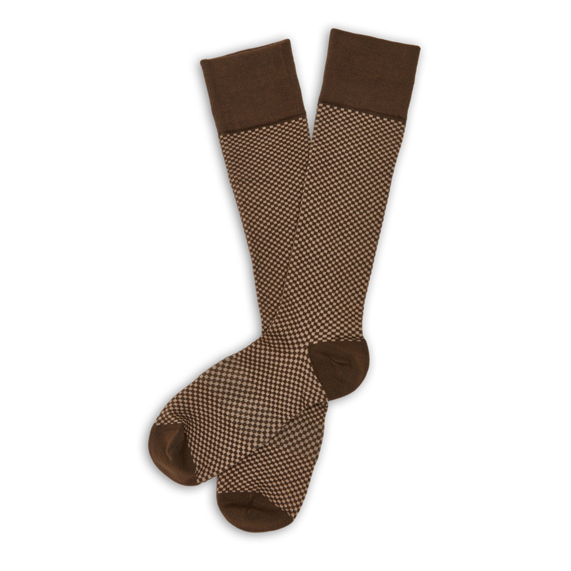 brown houndstooth dress socks