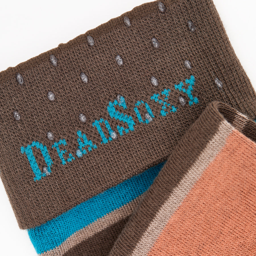 Close-up of Beckett dress sock welt showing elastic, texture, and knit details.