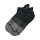 black ankle socks with mesh foot and cushioned footbed