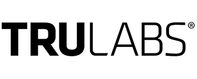 Black and white ’trulabs’ logo with a bold, modern sans-serif font.