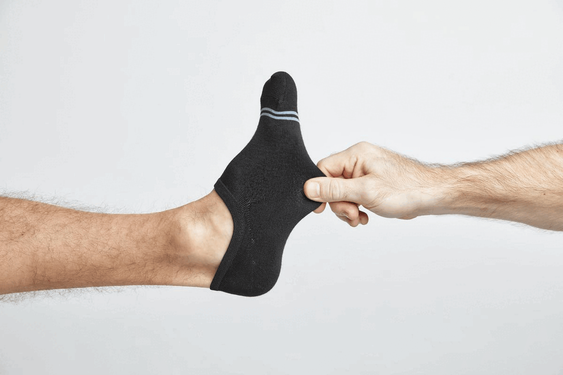 black no-show sock pull off attempt gif