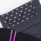 Black and Charcoal dress socks close up image of the TrueStay‚Ñ¢ tech in the welt.