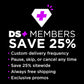 DS+ Membership Benefits Graphic